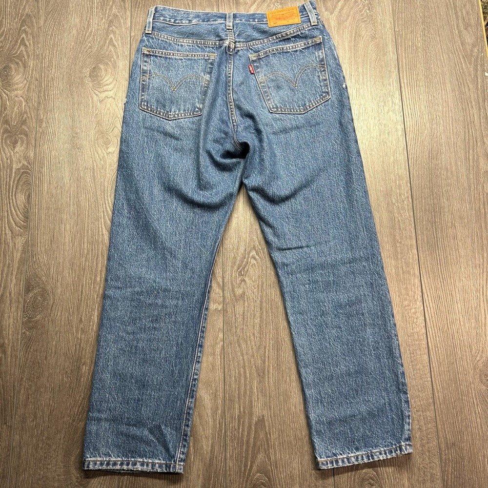 Levis 501 Original Fit Jeans Women 28 Medium Wash Distressed Straight Leg Denim